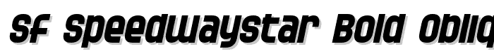 SF Speedwaystar Bold Oblique font